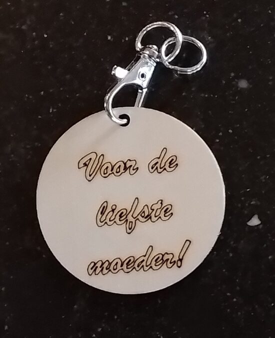 Sleutelhanger "voor de liefste moeder"