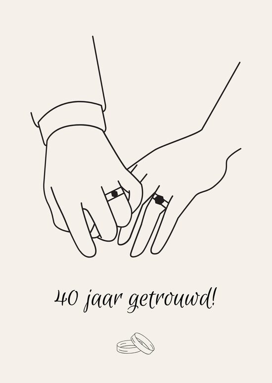 kaart 40 jaar getrouwd