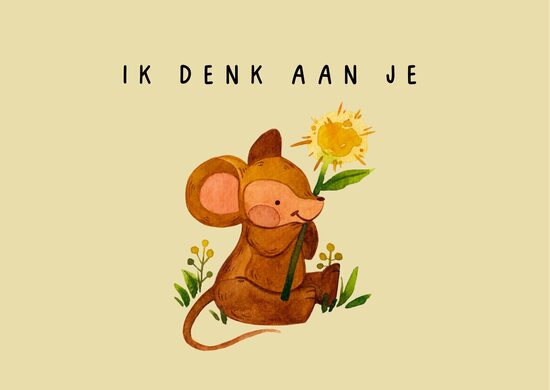 kaart ik denk aan je
